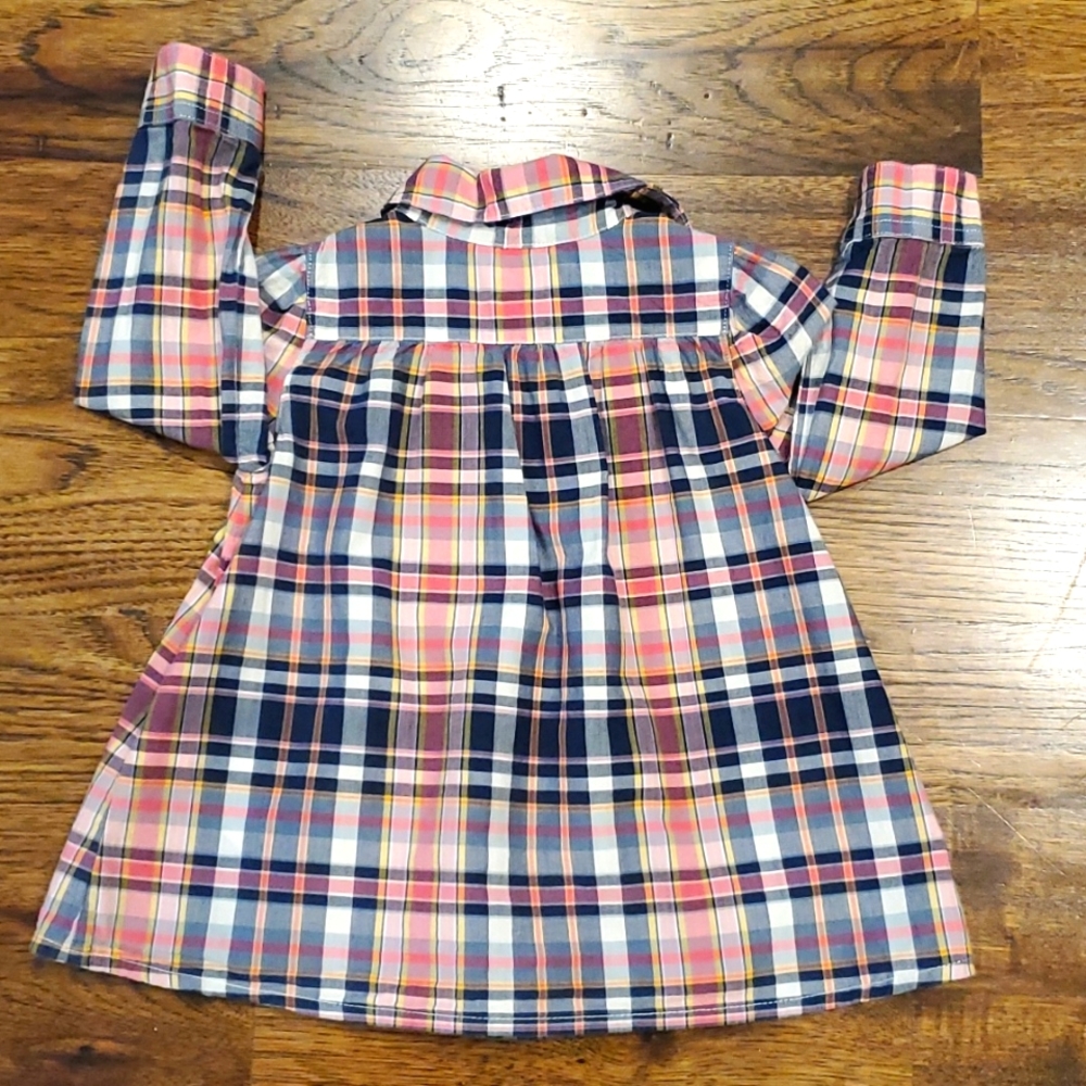 Baby girl Ralph Lauren plaid 1/4 button shirt size 9M - Picture 4 of 4